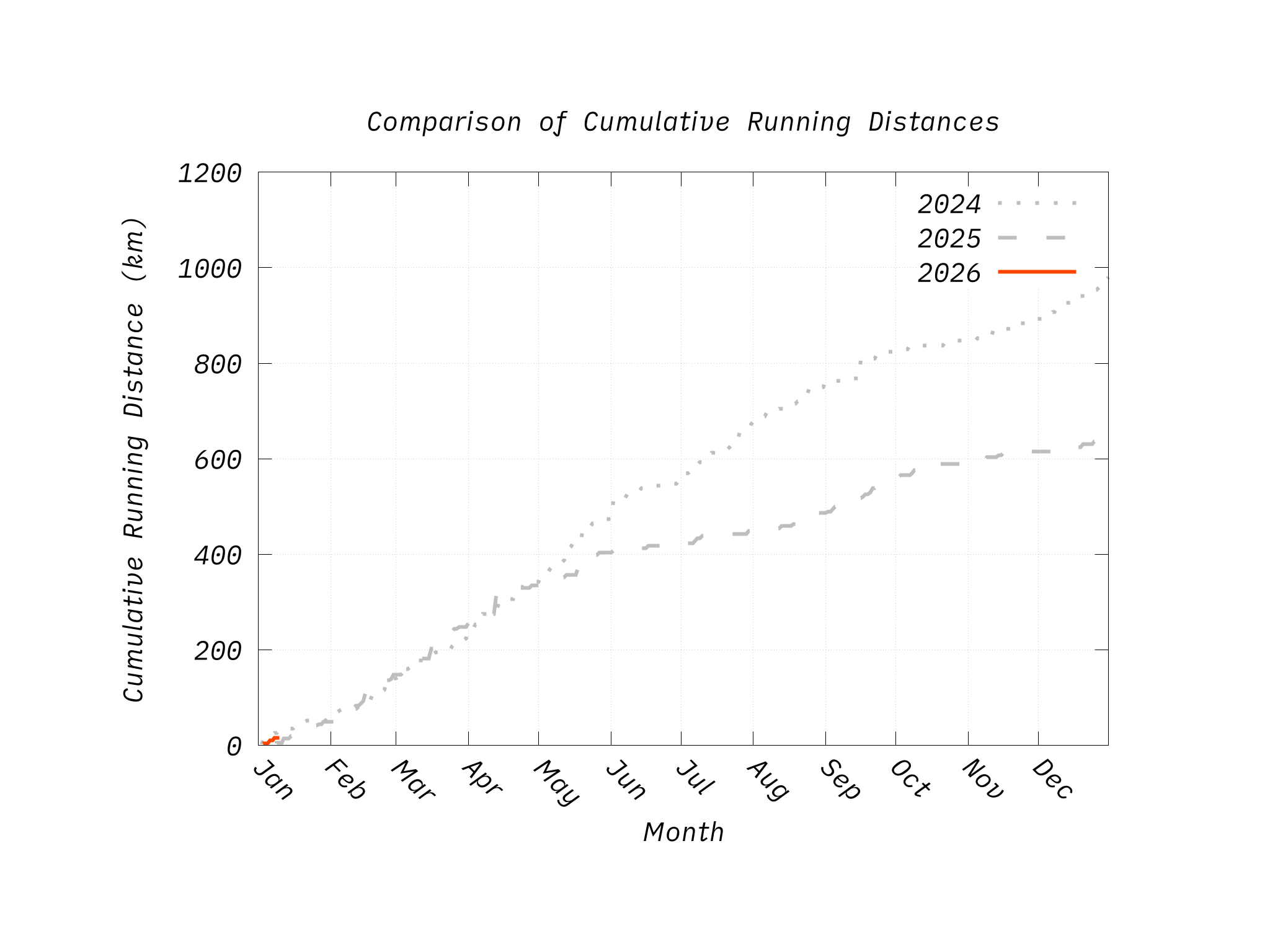 Daily running visualization