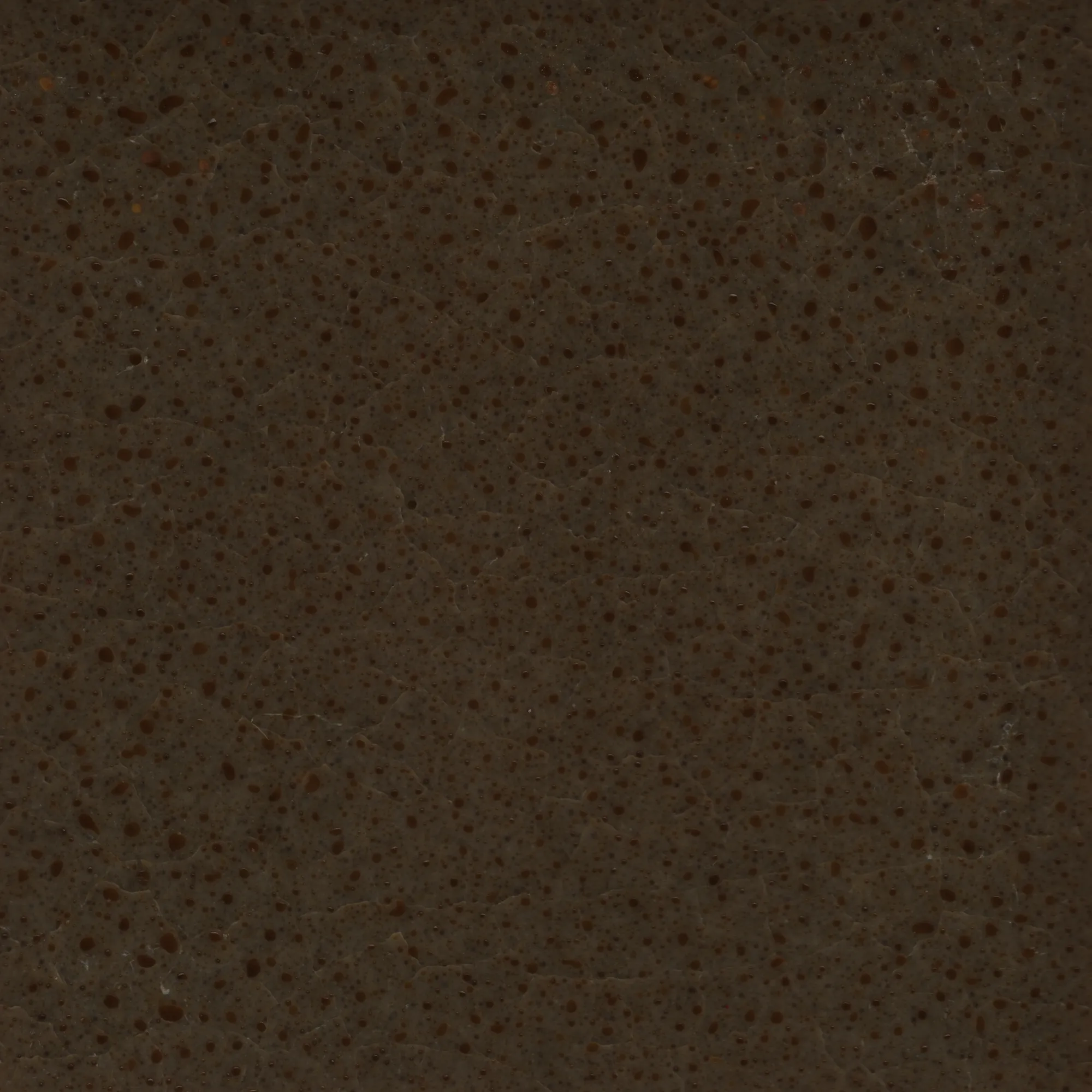 Olive surface with tiny speckles and crazing.