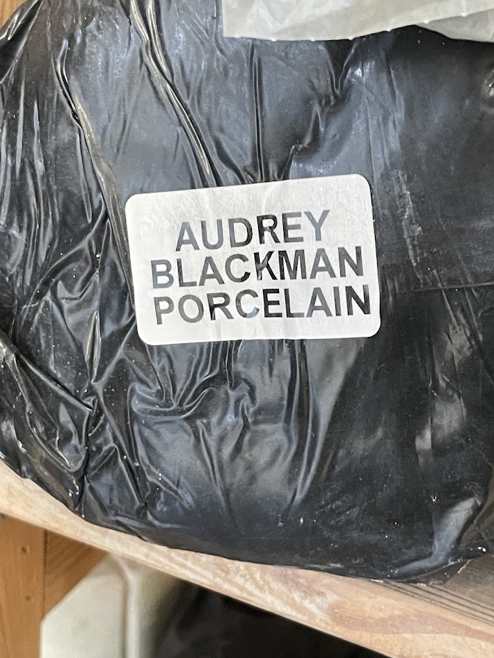 Audrey Blackman porcelain, one of the clay bodies the glazes were tested on.